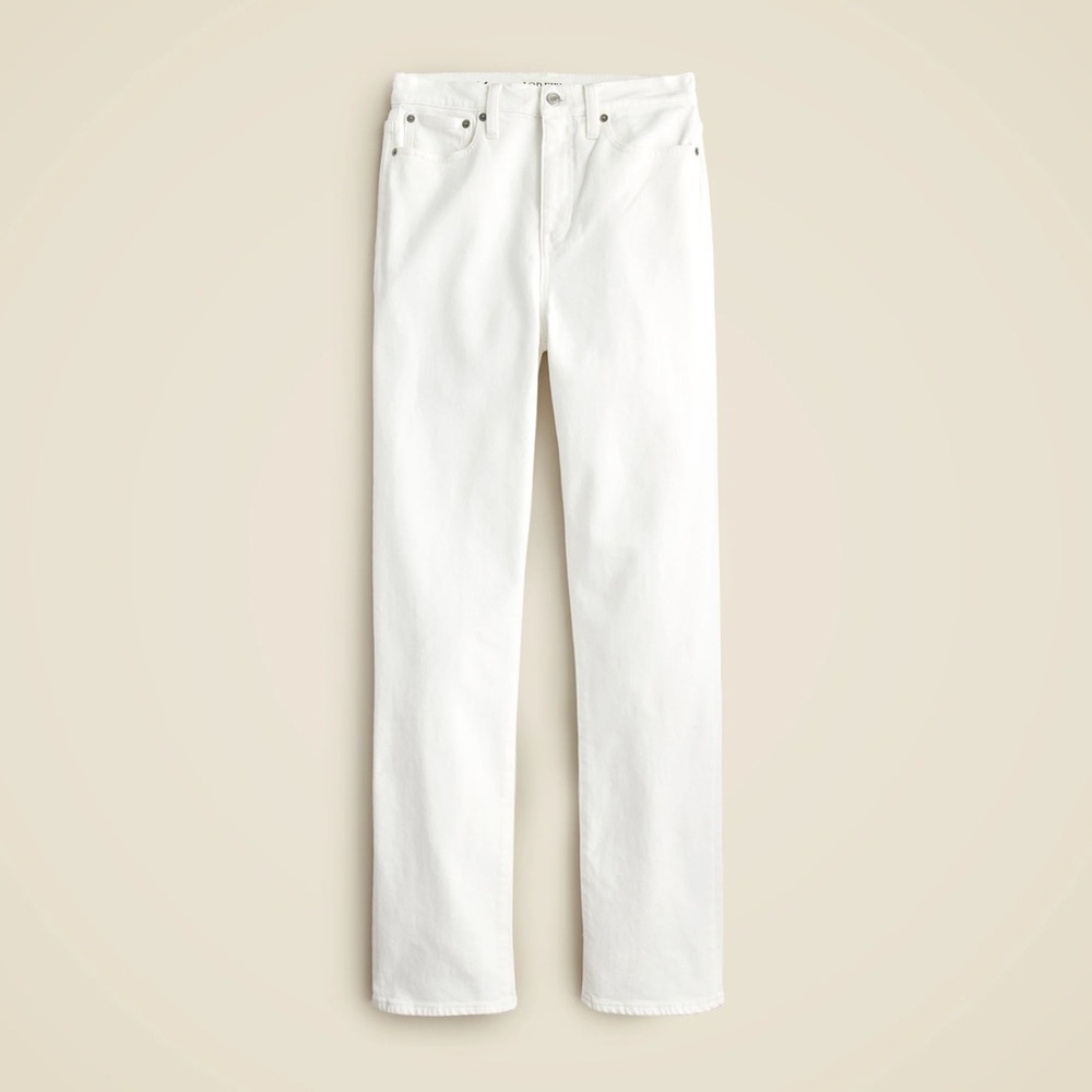 J CREW CLASSIC STRAIGHT LEG WHITE DENIM JEANS NWT SZ 30 - Picture 3 of 5
